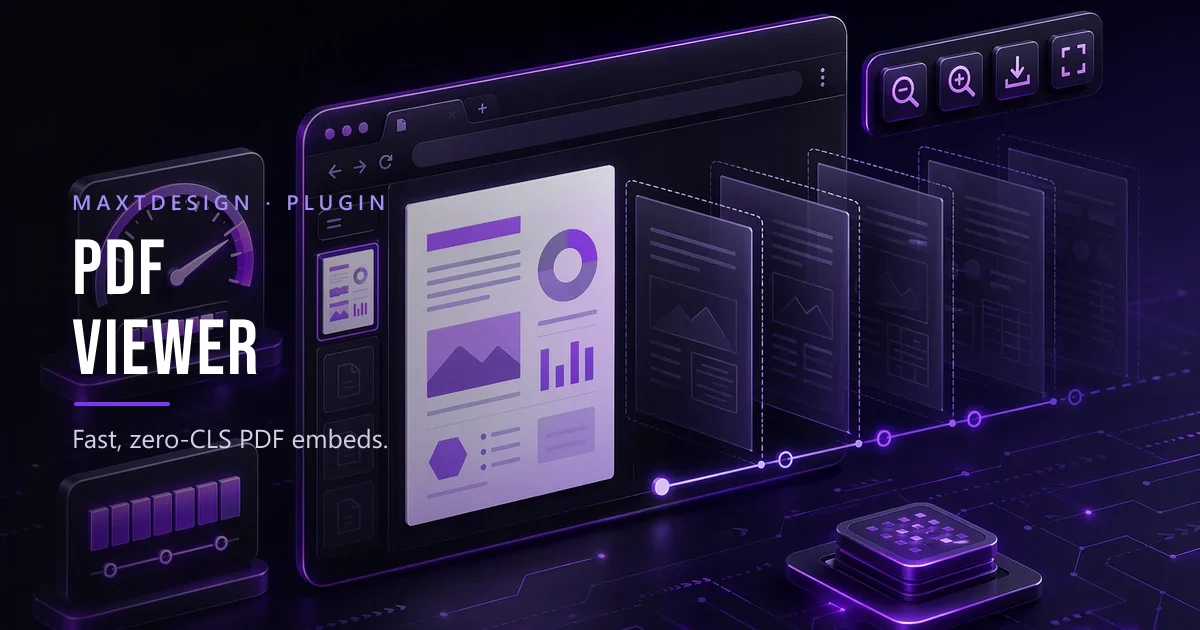 WordPress PDF Viewer Plugin: Fast & Free | MaxtDesign