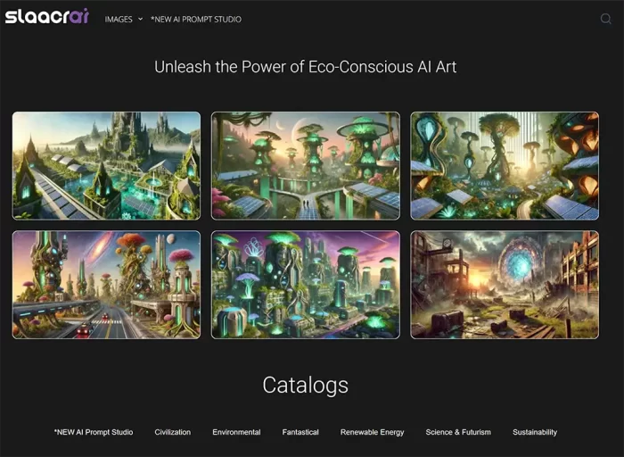 Slaacr AI Image Gallery Catalog screen shot