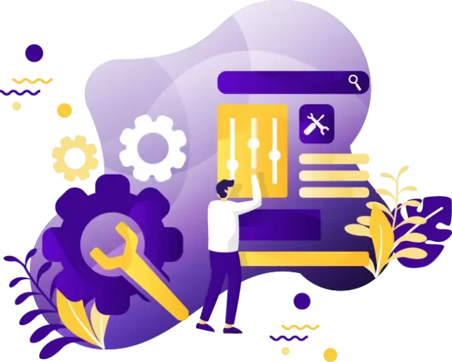 boise seo services illustration of man reviewing analytics data